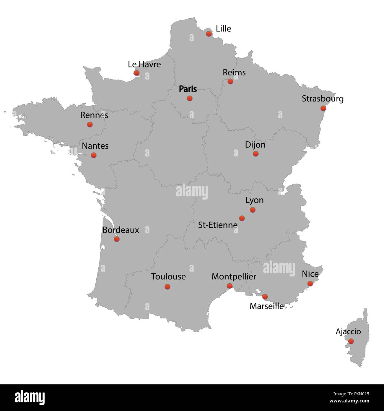 Carte De France Avec Villes Principales Les Plus Grandes Villes De Images