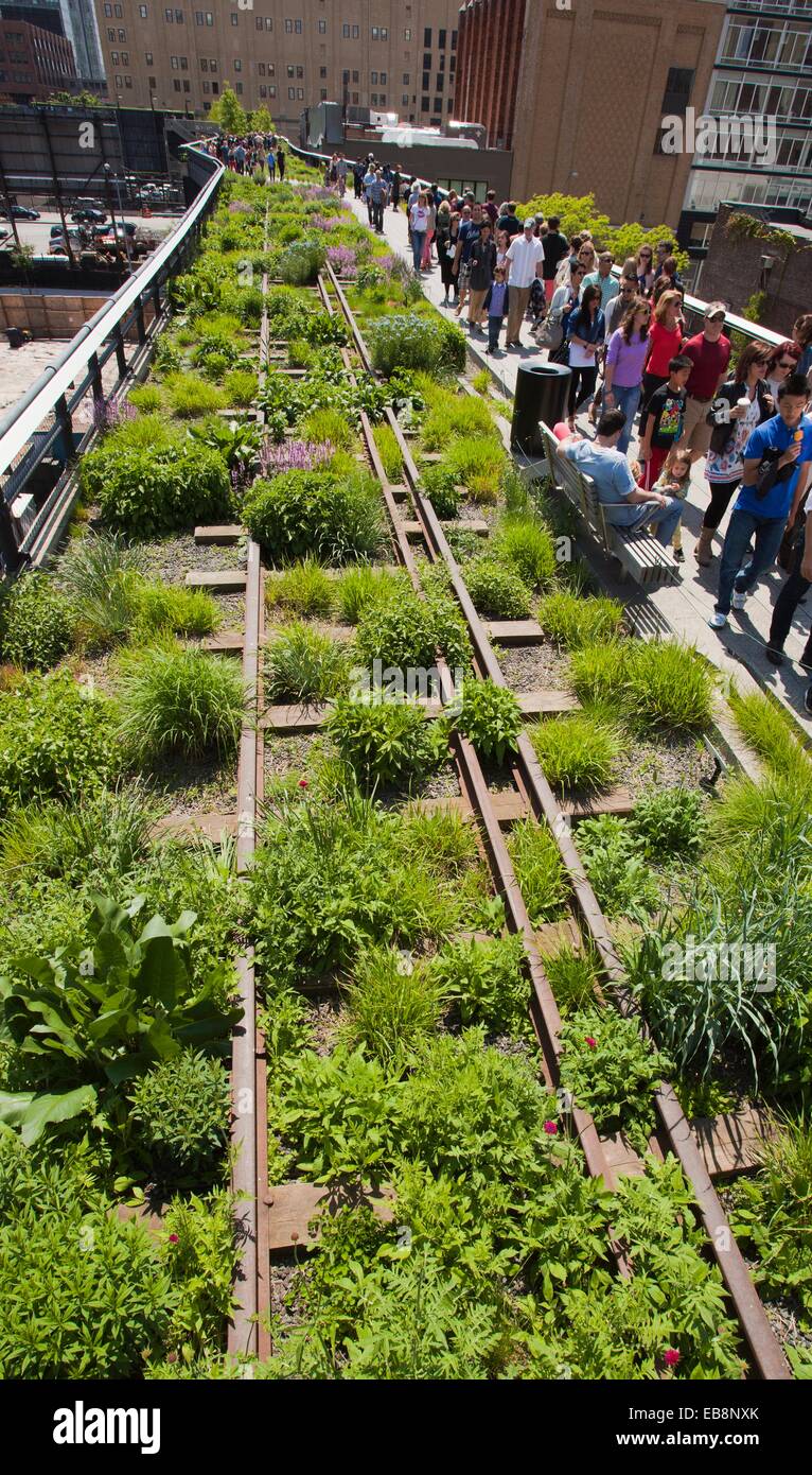 Parc de la ligne haute élévation, Chelsea, West Side, Manhattan, New ...