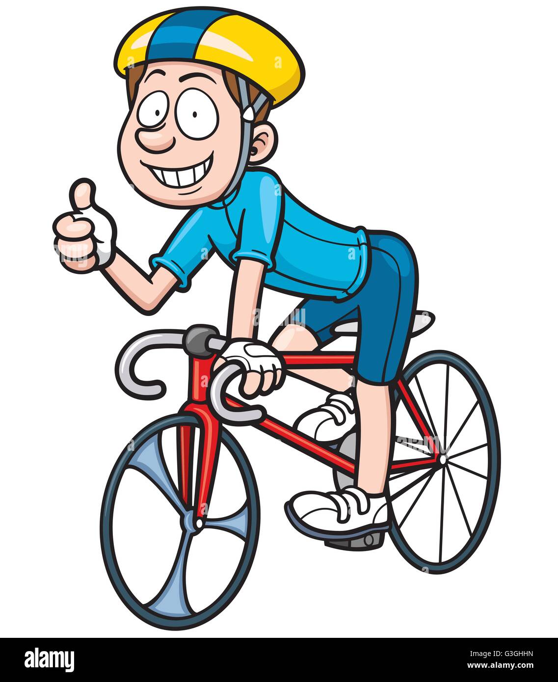 Illustration Vecteur de Cartoon Cyclist Image Vectorielle Stock - Alamy